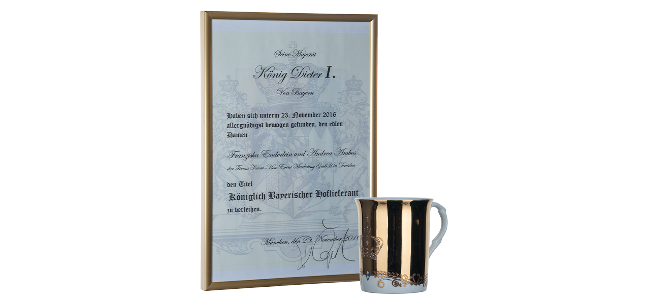 Bayrisch Königlicher Hoflieferant Certificate and Cup